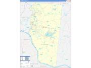 Clermont County, OH Wall Map Zip Code Basic Style 2022