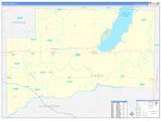Clinton County, IL Wall Map Zip Code Basic Style 2022