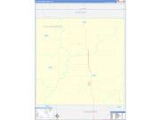 CollingsworthCounty, TX Wall Map Zip Code Basic Style 2022