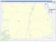 Copiah County, MS Wall Map Zip Code Basic Style 2022