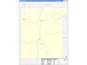 Cottle County, TX Wall Map Zip Code Basic Style 2022