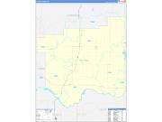Cotton County, OK Wall Map Zip Code Basic Style 2022