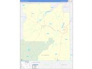 Covington County, AL Wall Map Zip Code Basic Style 2022