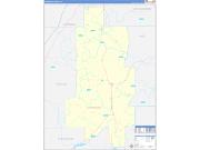 Crenshaw County, AL Wall Map Zip Code Basic Style 2022