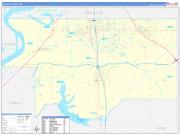 DeSoto County, MS Wall Map Zip Code Basic Style 2022