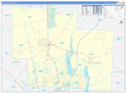 Delaware County, OH Wall Map Zip Code Basic Style 2022