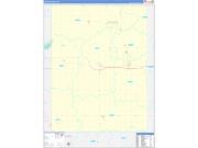 Dodge County, MN Wall Map Zip Code Basic Style 2022