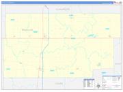 Douglas County, IL Wall Map Zip Code Basic Style 2023