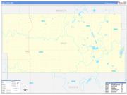 Eddy County, ND Wall Map Zip Code Basic Style 2022