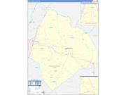 Edgecombe County, NC Wall Map Zip Code Basic Style 2022
