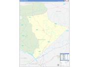 Edgefield County, SC Wall Map Zip Code Basic Style 2023