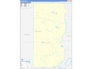 Edwards County, IL Wall Map Zip Code Basic Style 2022