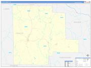 Fayette County, AL Wall Map Zip Code Basic Style 2022
