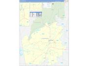 Floyd County, GA Wall Map Zip Code Basic Style 2023