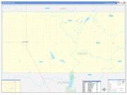 Foster County, ND Wall Map Zip Code Basic Style 2022