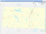 Franklin County, AL Wall Map Zip Code Basic Style 2022