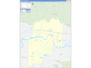 Franklin County, AR Wall Map Zip Code Basic Style 2023