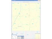 Franklin County, IA Wall Map Zip Code Basic Style 2022