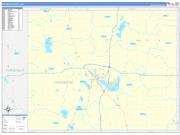 Freeborn County, MN Wall Map Zip Code Basic Style 2022