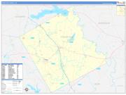 Freestone County, TX Wall Map Zip Code Basic Style 2022