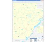 Fulton County, IL Wall Map Zip Code Basic Style 2022