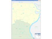 Gallatin County, IL Wall Map Zip Code Basic Style 2022