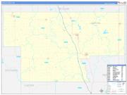 Garvin County, OK Wall Map Zip Code Basic Style 2023