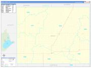 Grant County, OK Wall Map Zip Code Basic Style 2022