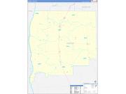 Greene County, IL Wall Map Zip Code Basic Style 2023
