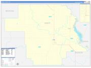 Greer County, OK Wall Map Zip Code Basic Style 2023