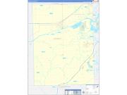 Grundy County, IL Wall Map Zip Code Basic Style 2023