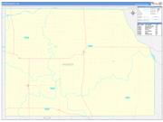 Harper County, OK Wall Map Zip Code Basic Style 2023