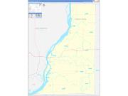 Henderson County, IL Wall Map Zip Code Basic Style 2022