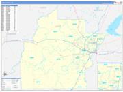 Hinds County, MS Wall Map Zip Code Basic Style 2022