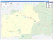 Hocking County, OH Wall Map Zip Code Basic Style 2022