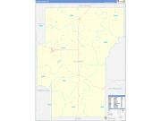 Hughes County, OK Wall Map Zip Code Basic Style 2022