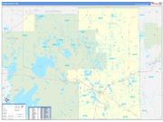 Itasca County, MN Wall Map Zip Code Basic Style 2022