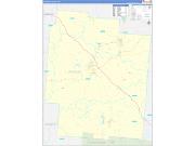 Jackson County, OH Wall Map Zip Code Basic Style 2022