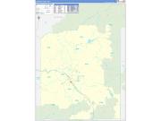 Jackson County, OR Wall Map Zip Code Basic Style 2022