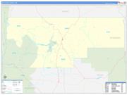 Jefferson County, OR Wall Map Zip Code Basic Style 2022