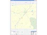 Jones County, MS Wall Map Zip Code Basic Style 2022