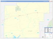 Latimer County, OK Wall Map Zip Code Basic Style 2022
