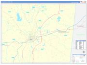 Lauderdale County, MS Wall Map Zip Code Basic Style 2022