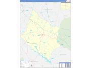 Laurens County, SC Wall Map Zip Code Basic Style 2023