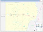 Lawrence County, IL Wall Map Zip Code Basic Style 2023
