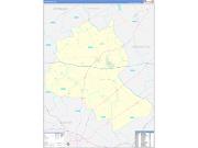 Lee County, SC Wall Map Zip Code Basic Style 2022