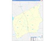 Leon County, TX Wall Map Zip Code Basic Style 2022