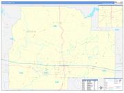 LincolnParish (County), LA Wall Map Zip Code Basic Style 2023