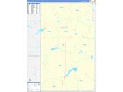 Lincoln County, MN Wall Map Zip Code Basic Style 2022