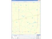 Lincoln County, OK Wall Map Zip Code Basic Style 2023